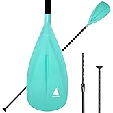 Karltion SUP Paddle - 3-Piece Adjustable Aluminium SUP Paddle with Glass Fiber Blade for Surfing, Floating, Water Sports
