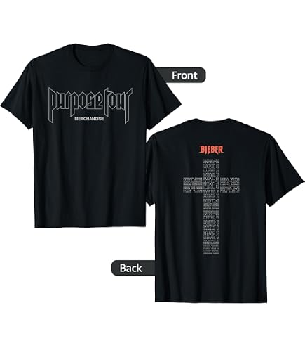 Amazon.com: Justin Bieber Official Purpose Tour Cross Dateback T