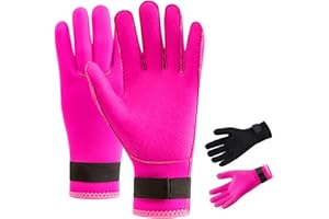 NARUTOO 3mm Neoprene Diving Gloves, Anti-Slip Warm Neoprene Swimming Gloves, Thermal Wetsuit Glove with Adjustable Waist Stra