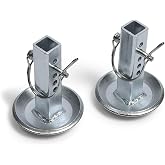 WARN 80475 Snow Plow Blade Protector: Skid Shoe with Square Shaft and Adjustable Pin Placement Lock, 1 Pair