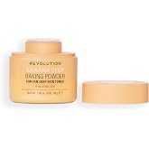 Revolution Loose Baking Powder, Banana Deep | Setting Powder with Talc-Free Formula for Shine Control &amp; Long-Lasting Makeup, Vegan &amp; Cruelty-Free, 1.05 oz