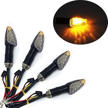 4 Pcs Frecce Moto Led Ambra Indicatori Per Moto Modalita Flash Mini Frecce Led Moto Dc12v Universale Per Moto Scooter Quad Cruiser Off Road Amazon It Auto E Moto