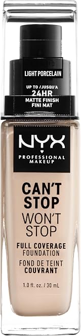 NYX 24 Hour Full Coverage Foundation Cannot Stop Won’t Stop Light Porcelain