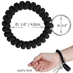 BIHRTC 5PCS Spiral Keychain Bracelet Wrist Coil