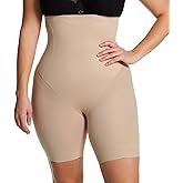 TC Fine Intimates Women's Back Magic Luxury Hi Waist Thigh Slimmer Nude Body Shaper XL
