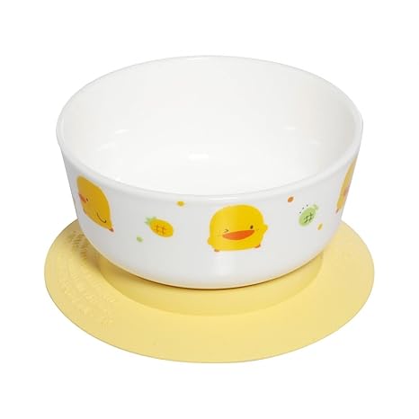 Piyo Piyo Baby Training Bowl (Yellow/White)