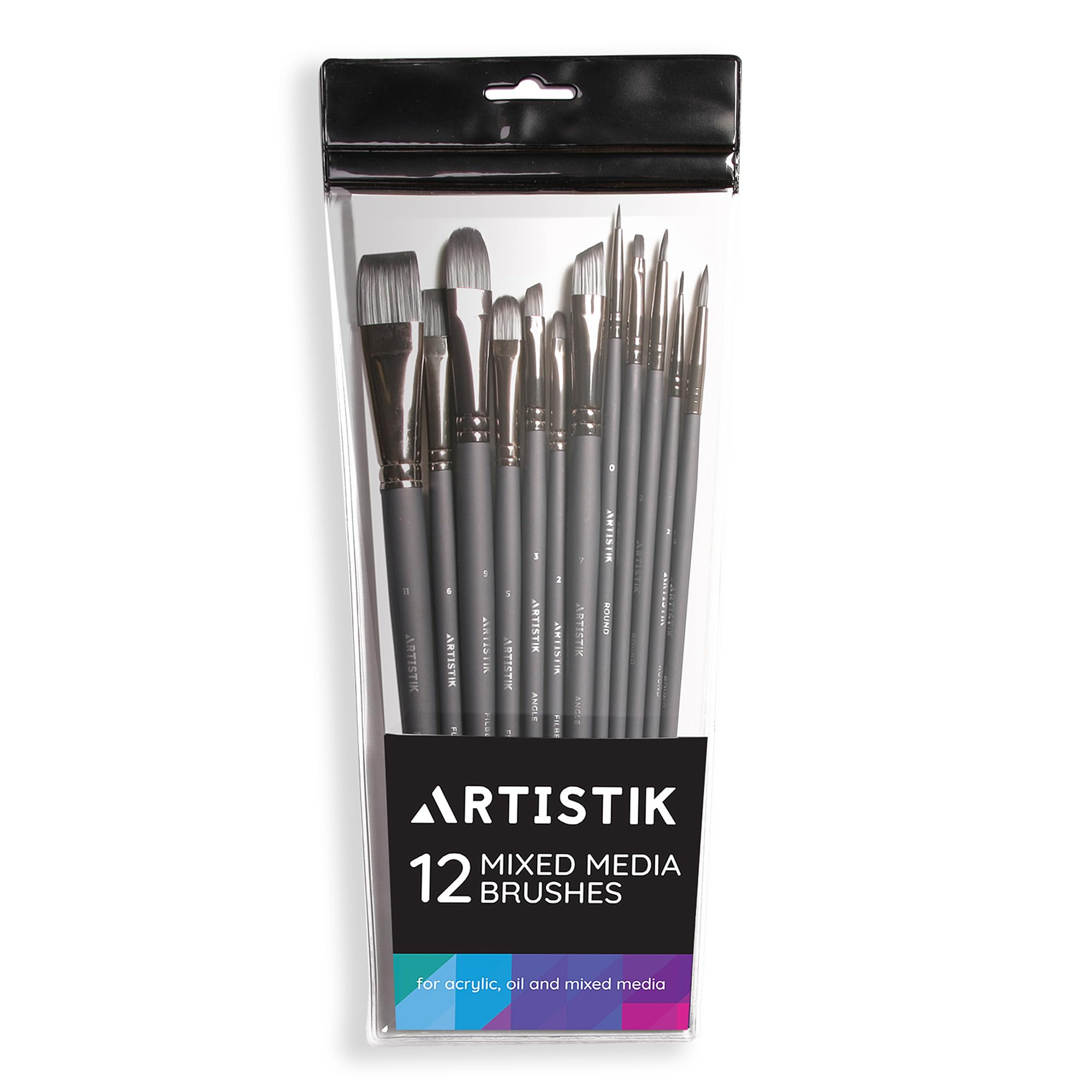 Fine Detail Paint Brush Set - Miniature Brushes for Acrylic, Oil, Watercolor, Miniatures Painting, Paintbrushes, Professional Detailing Paint Kit - 12 Piece Set