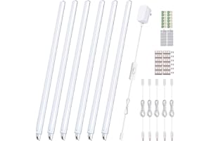 LED Under Cabinet Lighting 6pcs 30 cm Seamlessly Linkable Strip Light Bars for Cabinet, Kitchen, Shelf, Workbench, Cupboard L