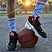 ChalkTalkSPORTS Basketball Performance Crew Socks - Black & Carolina Blue - Adult Mid-Calf Socks
