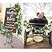 YILIYAJIA 3PCS Artificial Rose Garlands Silk Fake Rose Flowers Green Leaves Vine for Home Hotel Office Wedding Party Garden Craft Art Decor (Champagne Color)