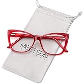 MEETSUN Blue Light Blocking Glasses for Women Anti Eyestrain Filter Blue Ray Oversized Computer Game Glasse