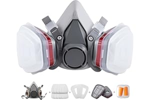 TOCADO Reusable Face Cover Set for Painting, Maschera Respiratoria per Verniciatura a Spruzzo, Verniciatura, Prodotti Chimici