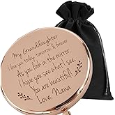 Granddaughter Gifts from Grandma, Sweet 16 Gifts for Granddaughter, to My Granddaughter Compact Mirror, Birthday Gift for Granddaughter, Graduation Gift for Granddaughter (Love Nana)