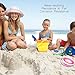 Beach Toys Set 2 Packable Pails&Collapsible Buckets with 1 Shovel and 1 Rake Orange & Pink Perfect for Summer Playset for Kids and Children