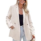 ARTFREE Womens Casual Blazer Button Lapel Long Sleeve Work Business Fashion Blazers Jackets Outfits with Pockets