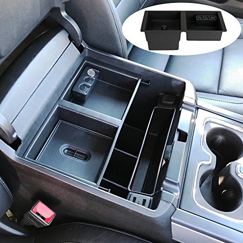 EDBETOS GM Center Console Insert Organizer Tray for Chevrolet Silverado 1500 2500 3500 Tahoe Suburban GMC Yukon Sierra (2014-2018) - GM Vehicles Console Armrest Glove Box - Replaces 22817343