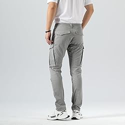 Plaid&Plain Men's and Women's Iron Grey Cargo Pants