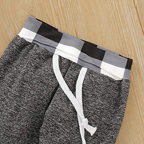 Kids Toddler Infant Baby Boys Girls Fall Outfit Plaid Pocket Hoodie Sweatshirt Jackets Shirt+Pants Winter Clothes Set