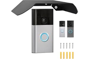 Stainless Steel Doorbell Cover Compatible with Ring Battery Doorbell/Plus/Pro Video Doorbell, Rain Sun Cover Hood Weatherproo