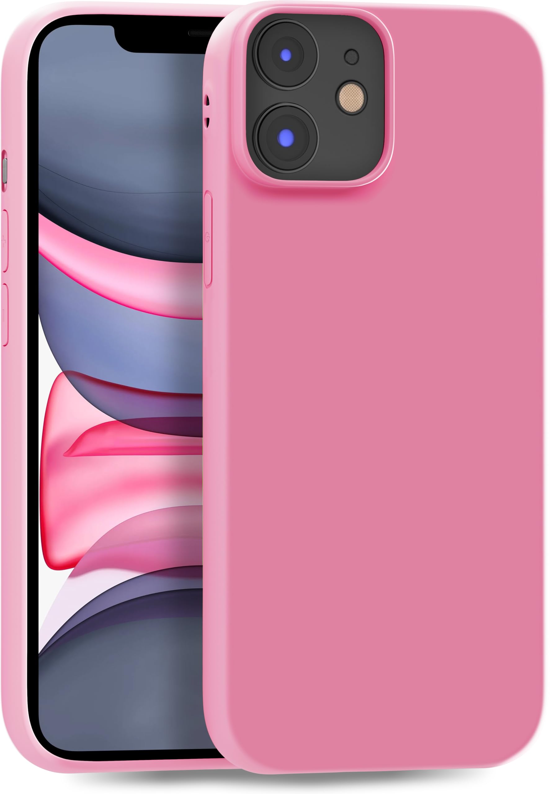 MyGadget TPU Case for iPhone 11 - [ Camera Protection & Anti Fingerprint ] - Silicone Cover with Soft Touch & Anti Scratch Shell - Matte Light Pink
