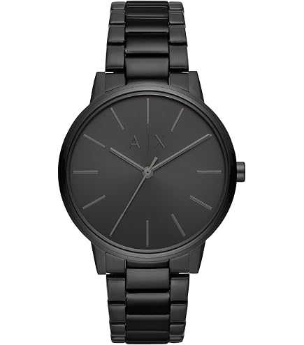 EMPORIO ARMANI ブラックレザーベスト　メンズ48サイズ　レトロ Amazon.com: Emporio Armani Men's Chronograph Black Leather Band