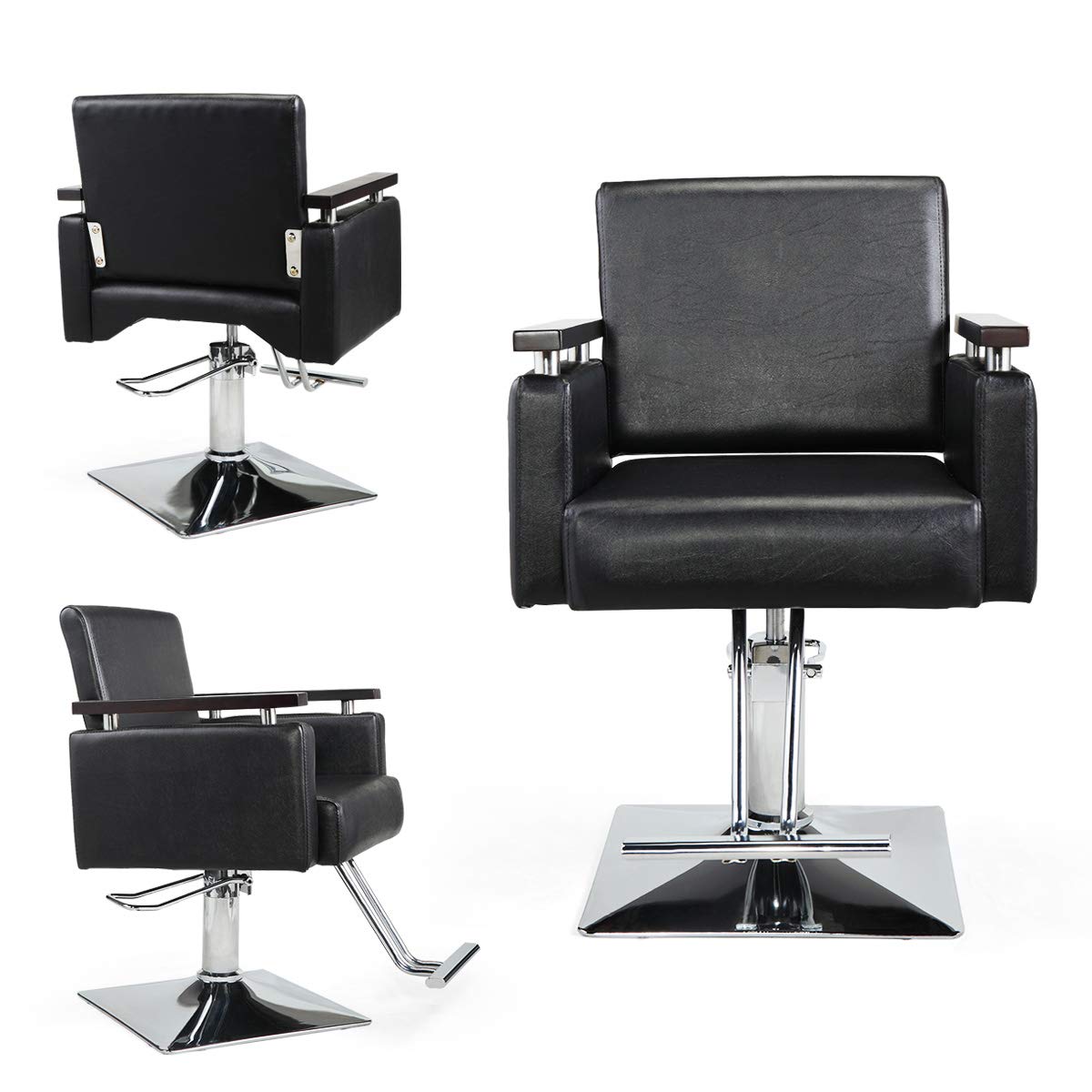 JAXPETY Hydraulic Barber Chair Wide Styling Salon Chair All Purpose Beauty Equipment