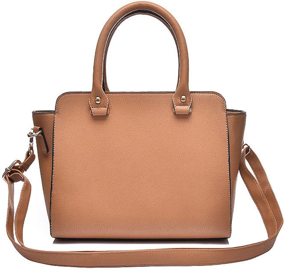tan top handle bag