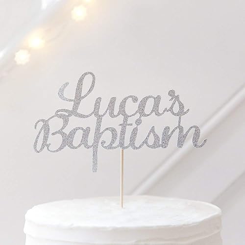Christening Cake Topper Personalised With New Baby Name Baptism