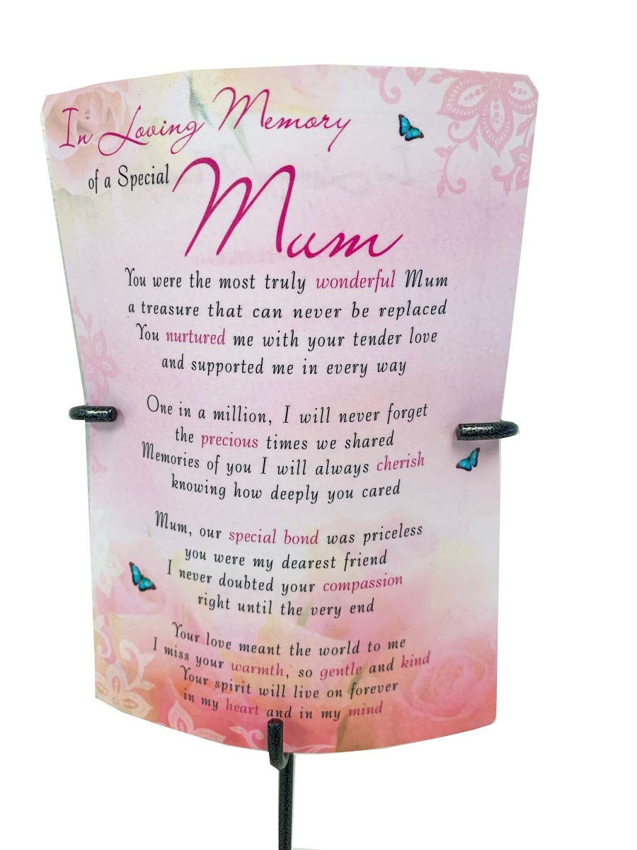In Loving Memory Of A Special Mum Family Grave Card Keepsake Poem Memorial