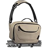 TAAOKA Camera Sling Bag,Waterproof Camera Case with Tripod Holder,Lightweight DSLR/SLR/Mirrorless Camera Bags Crossbody for photographers-Coffee