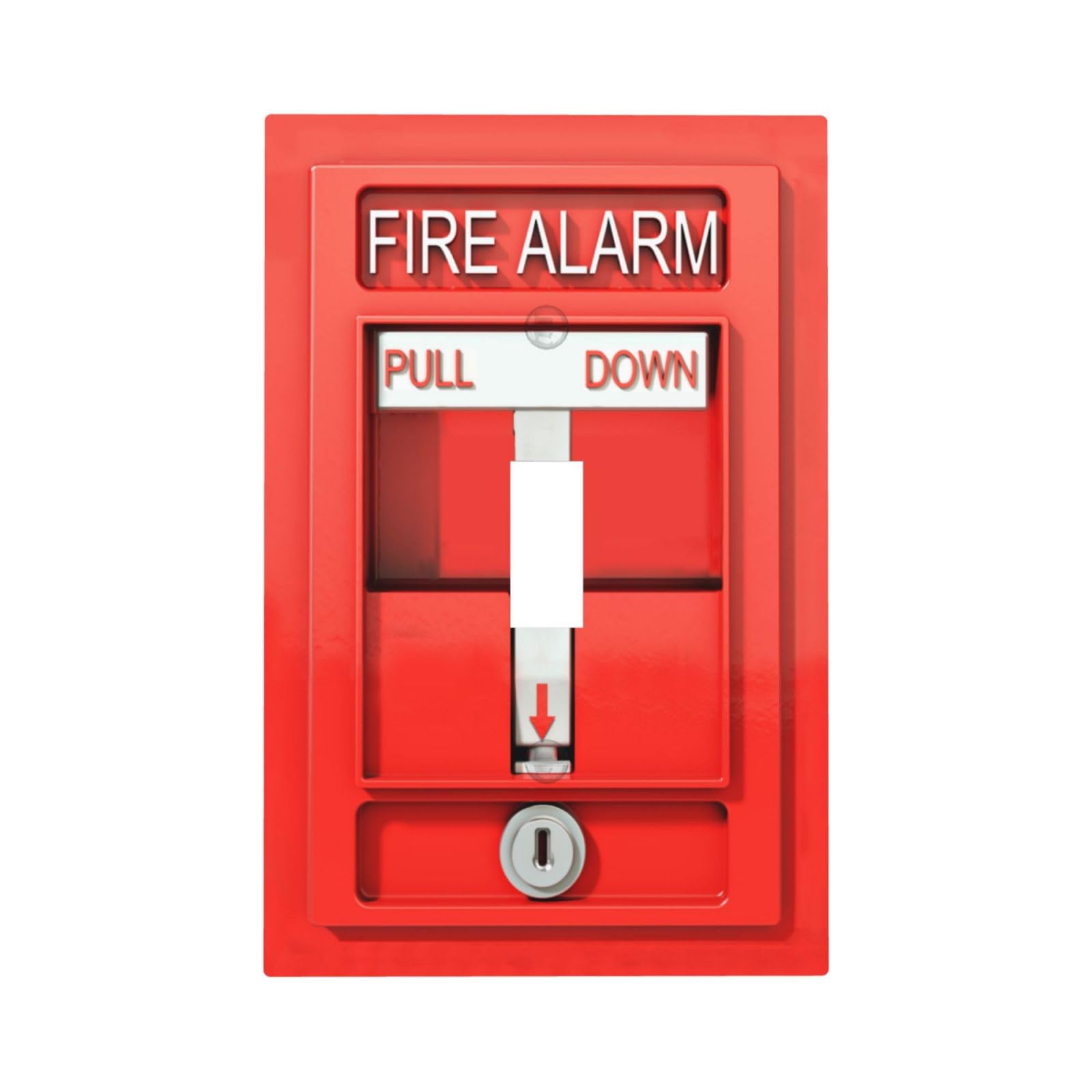 Fire Alarm 1 Gang Light Switch Plate Cover Single