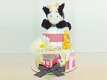 cow diaper cake