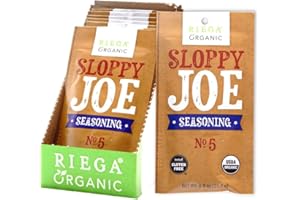 Riega Organic Sloppy Joe Seasoning Mix Packets, Gluten Free and Kosher .9 Ounce (Pack of 8)