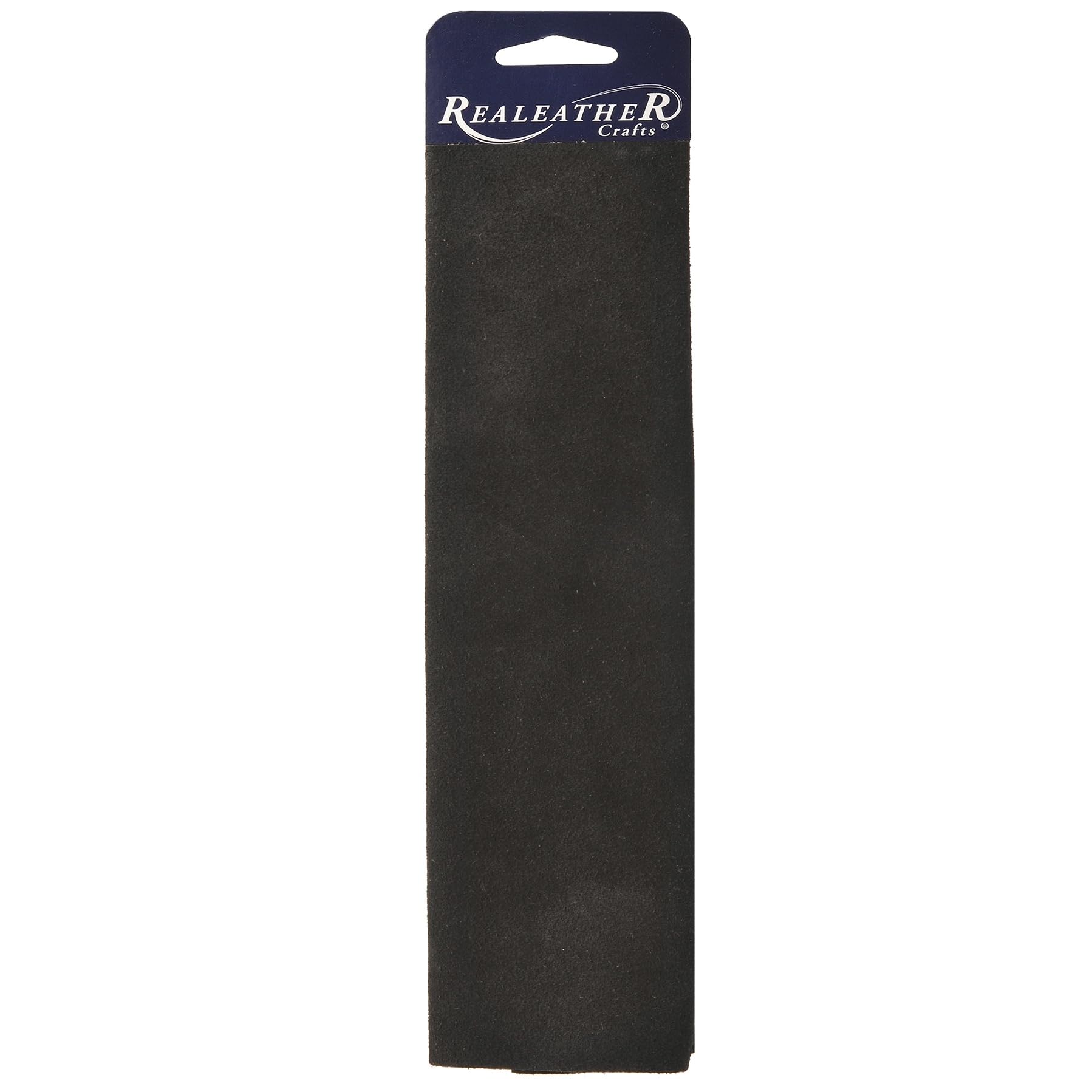 Realeather Crafts Leather Suede Trim Piece 8.5-inch x 11-inch, Black