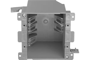 HUIXHAO 2 Gang Electrical Box Plastic,25 Cubic Inch Junction Old Work Box,Grey, ETL Listed and Fire Rated for 2 Hours, for Home Improvement (1 Pack)