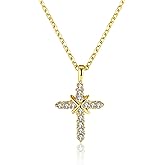 WSKFLY 14K Rose Gold Plated Cubic Zirconia Necklace Cute Pendant Necklaces for Wome jewelry gifts