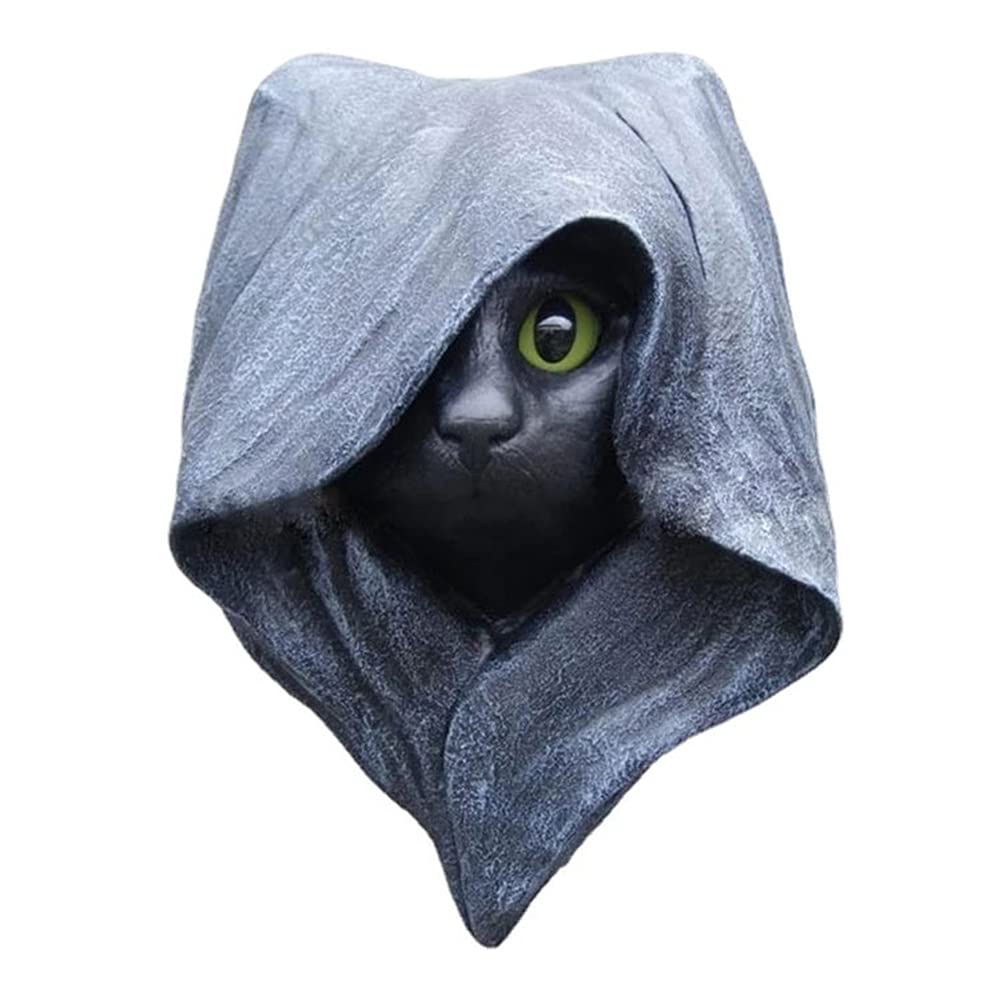 Akemaio Resin Cat Sculpture Wall Hanging Cat Statue Gothic Witch Cat Ornament for Halloween Christmas Ornaments