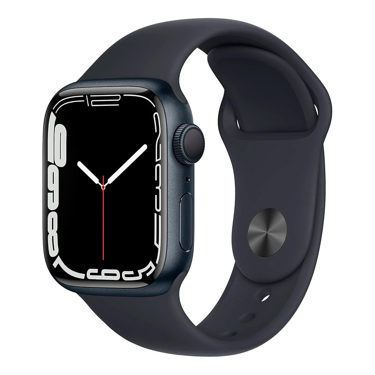 Apple Watch Series 7 (GPS, 45mm) Midnight Aluminum Case with Midnight Sport Band (Renewed)