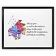 Dignovel Studios 8X10 Unframed Piano Music Gives a Soul to Universe Musician Inspirational Quotes Saying Wisdom Watercolor Art Print Poster Wall Art Nursery Kids Office Home Decor DN573