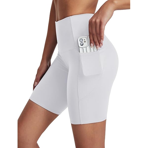 Pantaloncini da ciclista da donna taglie forti con tasche, va alta, super morbidi, non trasparenti, controllo pancia, per corsa e yoga  200000345