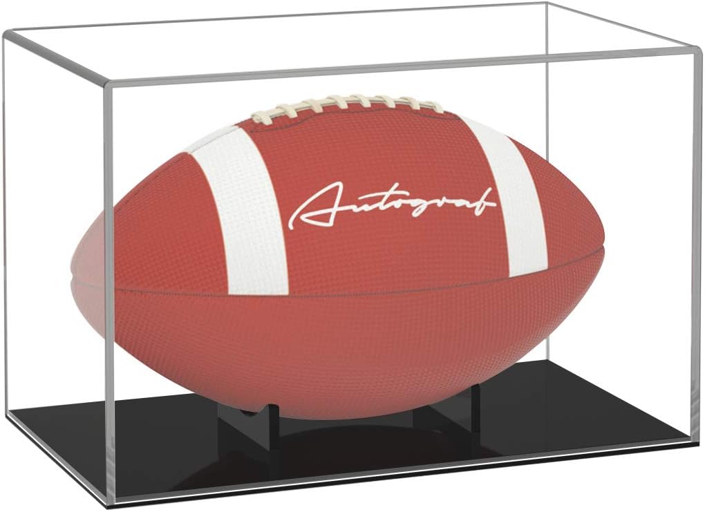 FEMELI Football Display Case Acrylic Box Holder for Full Size Football : Sports & Outdoors