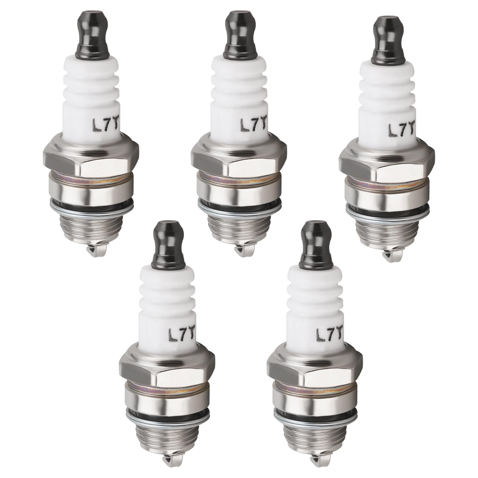 YINETTECH 5pcs WSR6F Metal Spark Plug Compatible with Stihl 026 MS260 MS 260 Suitable for Most Chain Saw Brush Cutter (5.3x2.1x1.87cm)