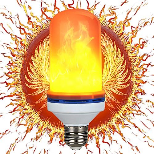 LED Flame Bulb - lamp simulates natural flame, flickering flame light bulbs, no open flame - 1300K True Fire Color - safe and energy-saving LED light source..E26 / E27 Standard socket.(1pack)