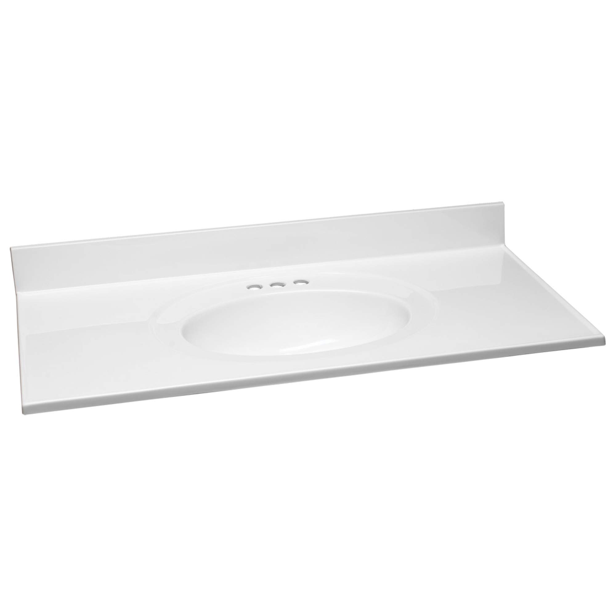 Design House 552174 Cultured Marble Vanity Top, 43X22, Solid White eBay