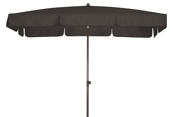 Absolut wasserdichter Gartenschirm Waterproof 185x120 von Doppler mit UV-Schutz 80, Farbe anthrazit