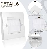 Dedjgoo 4PCS Single Gang Brush Wall Plate for Cable Pass Through Cover White view 6