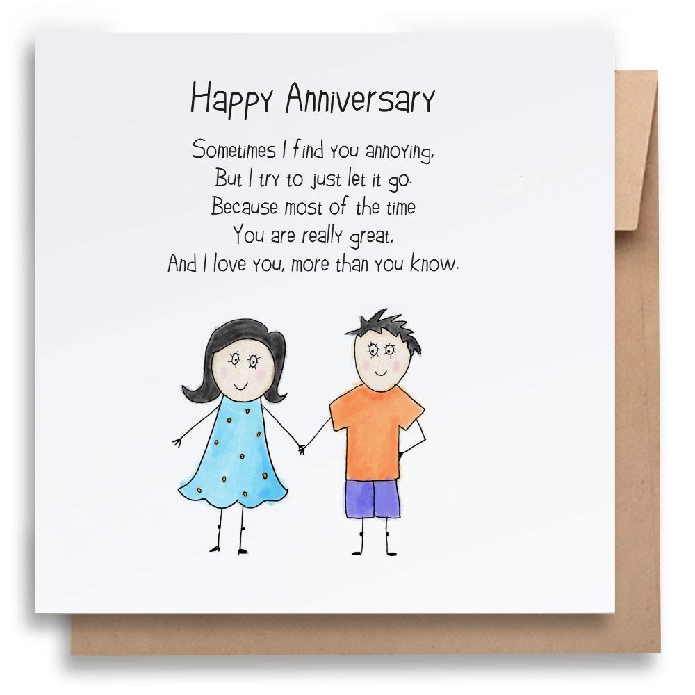 Buy I Love You Anniversary Card with Envelope, Funny Anniversary Card