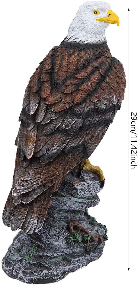 Resin Eagle Ornament Simulated Eagle-Shaped Garden Birds Statue Sculpture Lawn Scene Decor Indoor Outdoor Simulation Decoration - Image 3