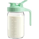 32oz Breast Milk Pitcher with Lid – Leak-Proof & Airtight Glass Storage Container, Breastfeeding Essentials for Breastmilk, W