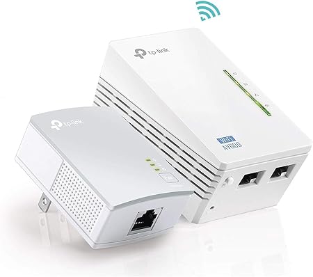 Tp Link Av600 Powerline Wifi Extender Powerline Adapter With Wifi Wifi Booster Plug Amp Play Power Saving Ethernet Over Power Expand Both Wired